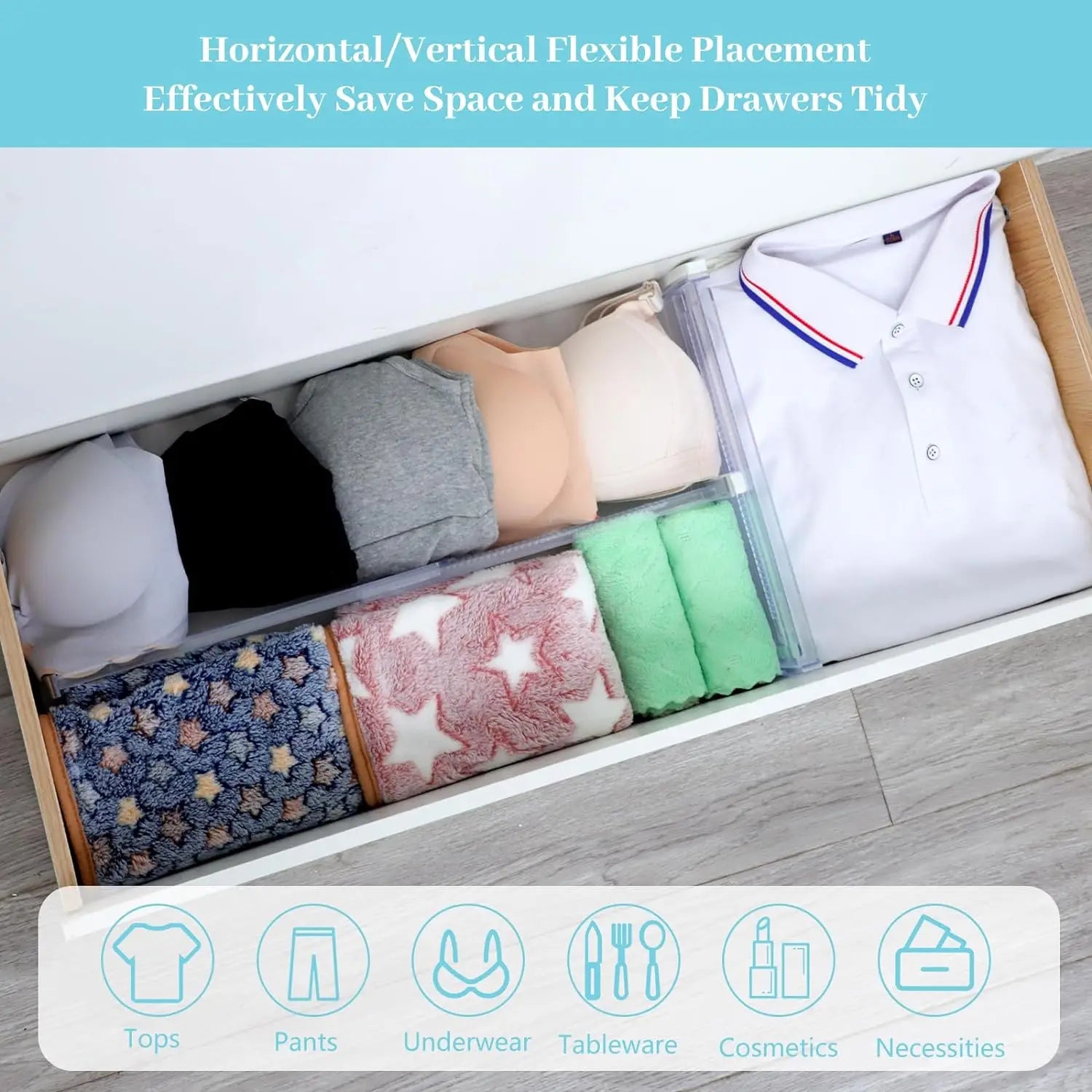 Expandable Drawer Divider 6-Pac