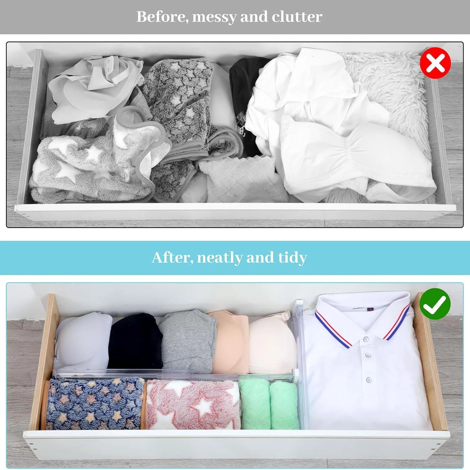 Expandable Drawer Divider 6-Pac