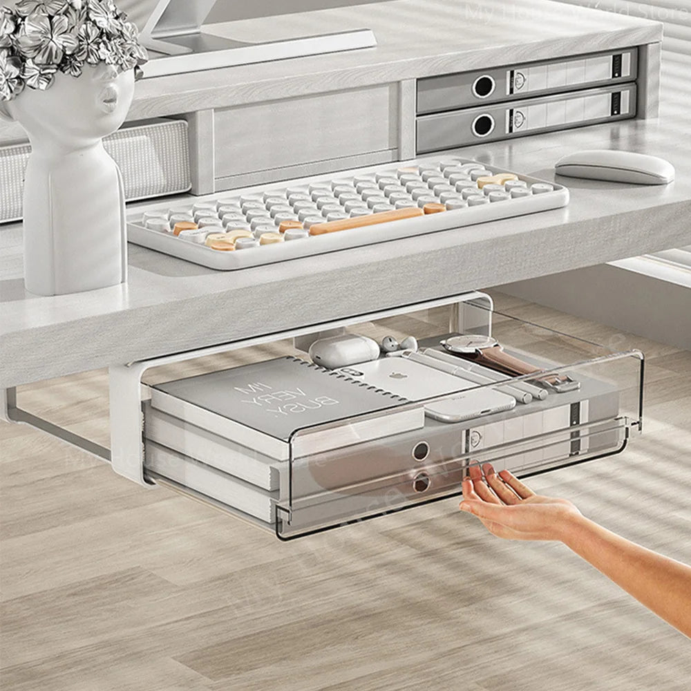 Under Desk Hidden Storage Drawer – Space Saving Organizer