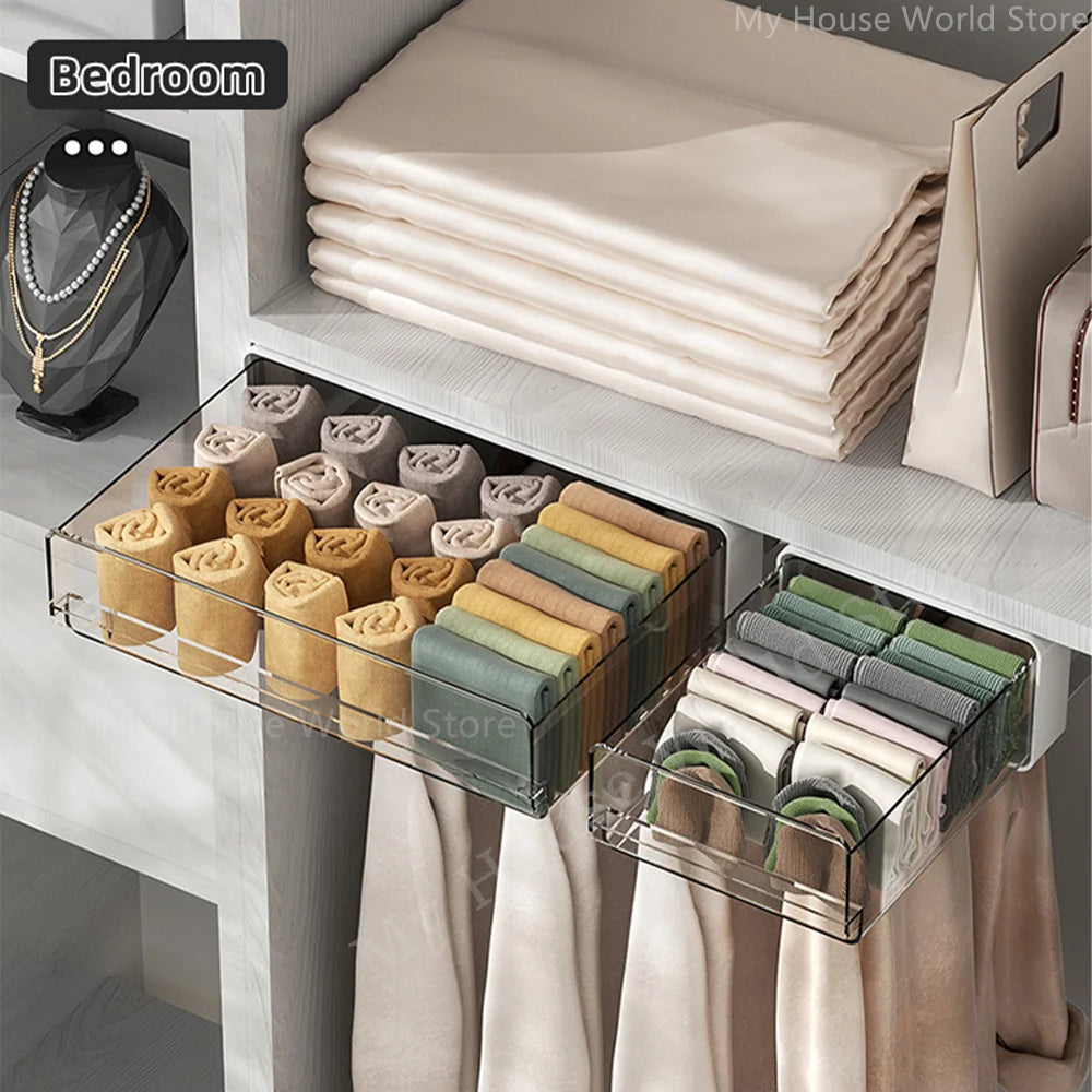 Under Desk Hidden Storage Drawer – Space Saving Organizer